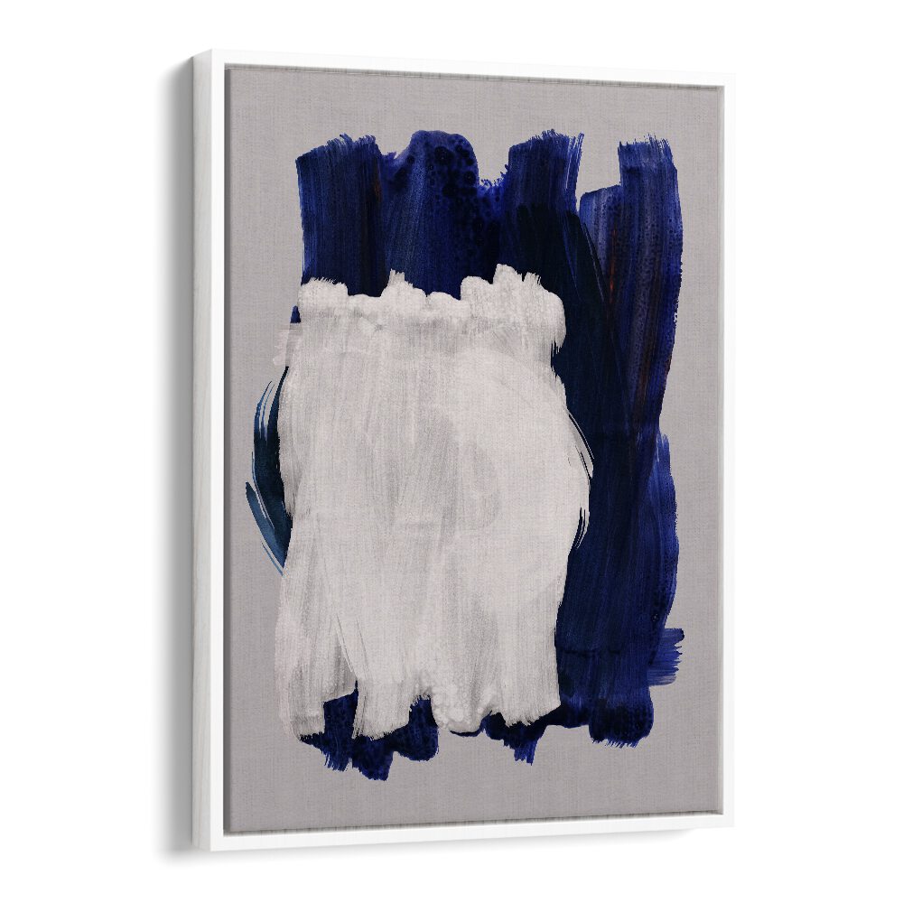 Brush Of Imagination By Mareike Bohmer Abstract art painting Artwork in White Floater Frame
