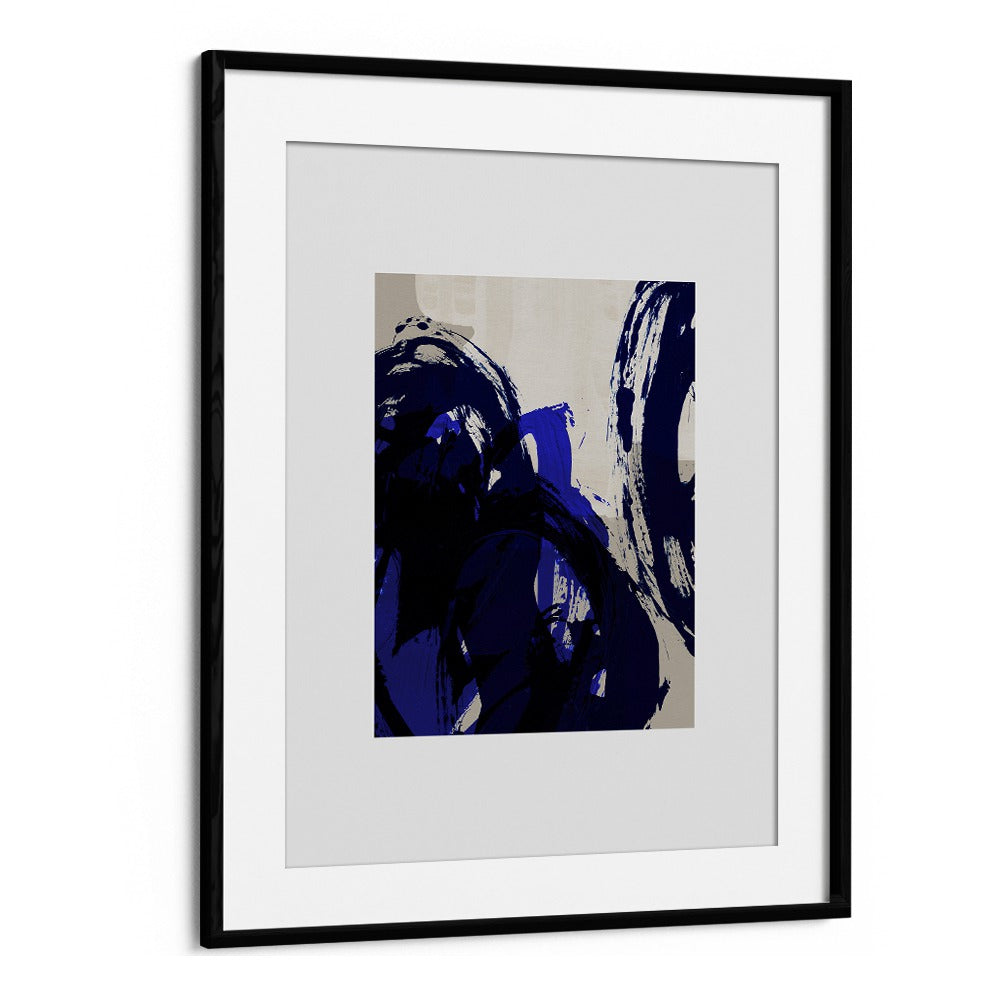 Brush Strokes Of Abstract Motion By Mareike Bohmer Abstract Art Artwork in Black Frame With Mount
