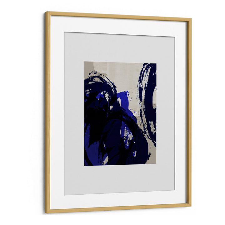 Brush Strokes Of Abstract Motion By Mareike Bohmer Abstract Art Artwork in Oak Wood Frame With Mount
