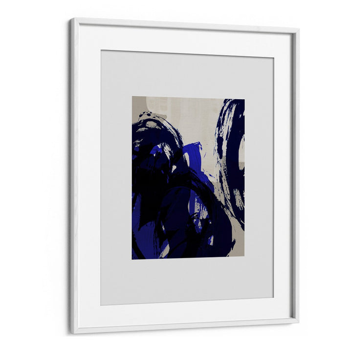 Brush Strokes Of Abstract Motion By Mareike Bohmer Abstract Art Artwork in White Frame With Mount