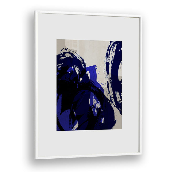 Brush Strokes Of Abstract Motion By Mareike Bohmer Abstract art Artwork in White Plain Frame
