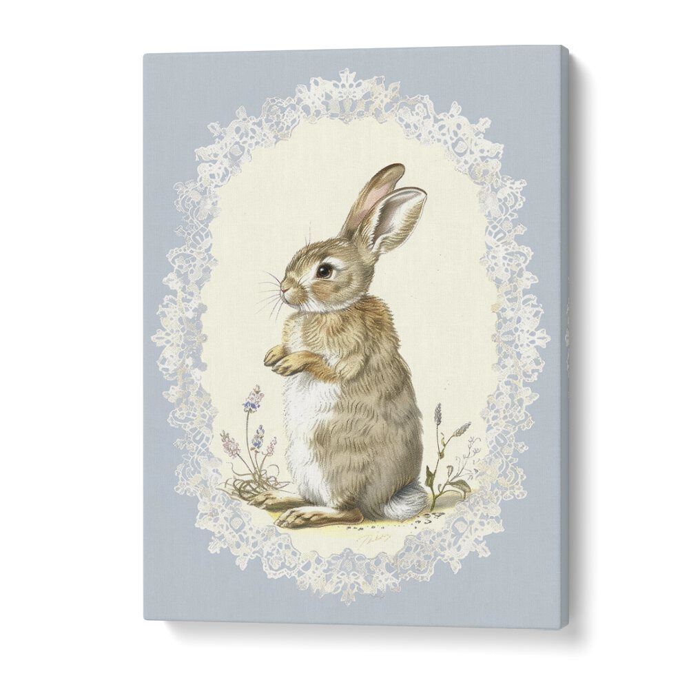 Bunny In A Wonderland Iv Kids Art Artwork in Gallery Wrap
