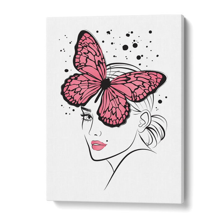 Butterfly Girl by Martina Fashion Art Artwork in Gallery Wrap
