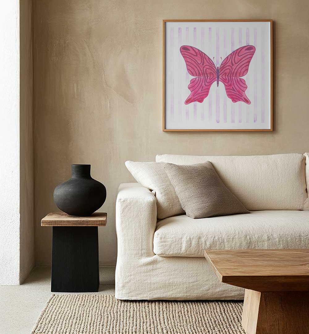 BUTTERFLY WITH STRIPES , FASHION POSTERS