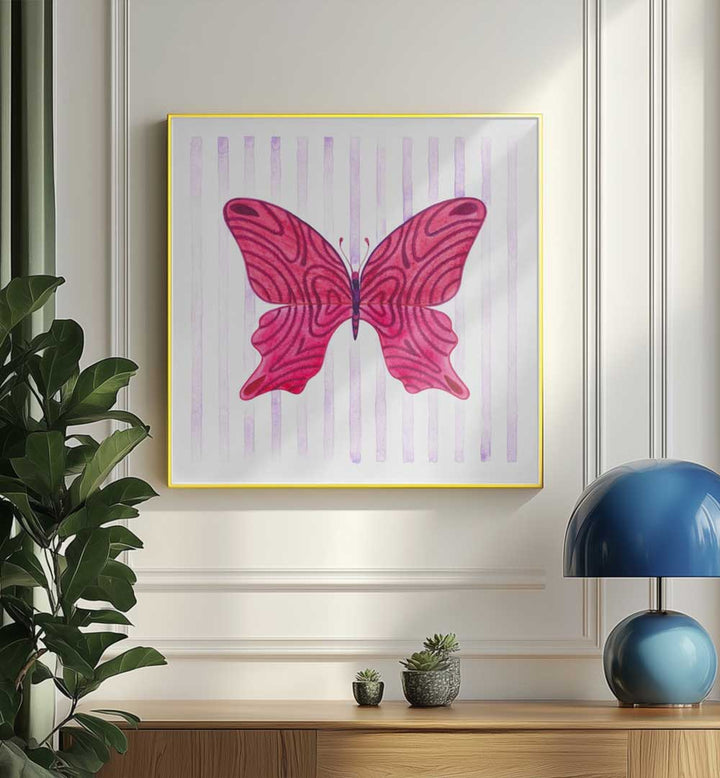BUTTERFLY WITH STRIPES , FASHION POSTERS