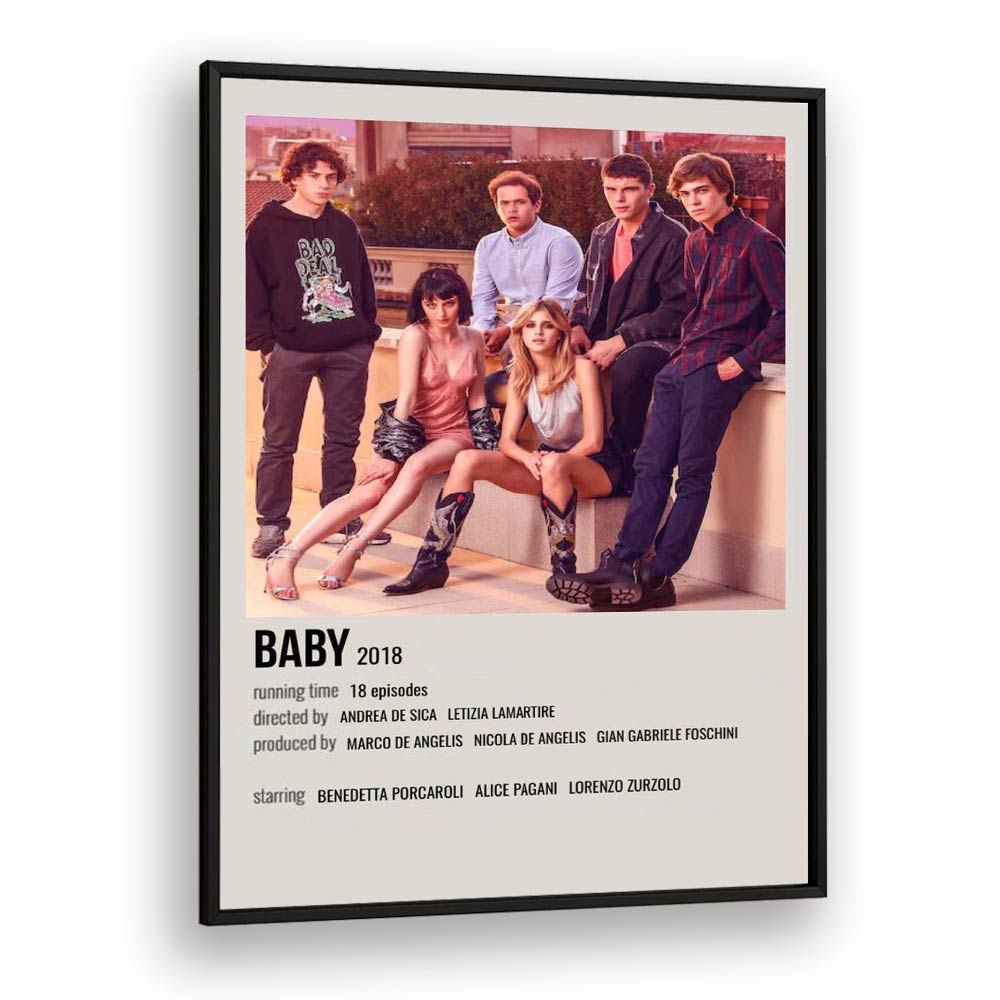 Baby 2018 Movie Posters in Black Plain Frame