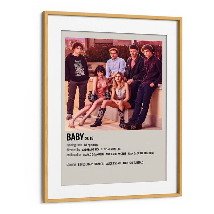 Baby 2018 Movie Posters in Oak Wood Frame With Mount