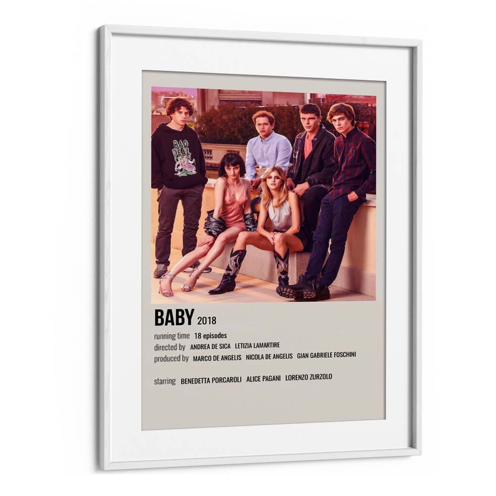 Baby 2018 Movie Posters in White Frame With Mount