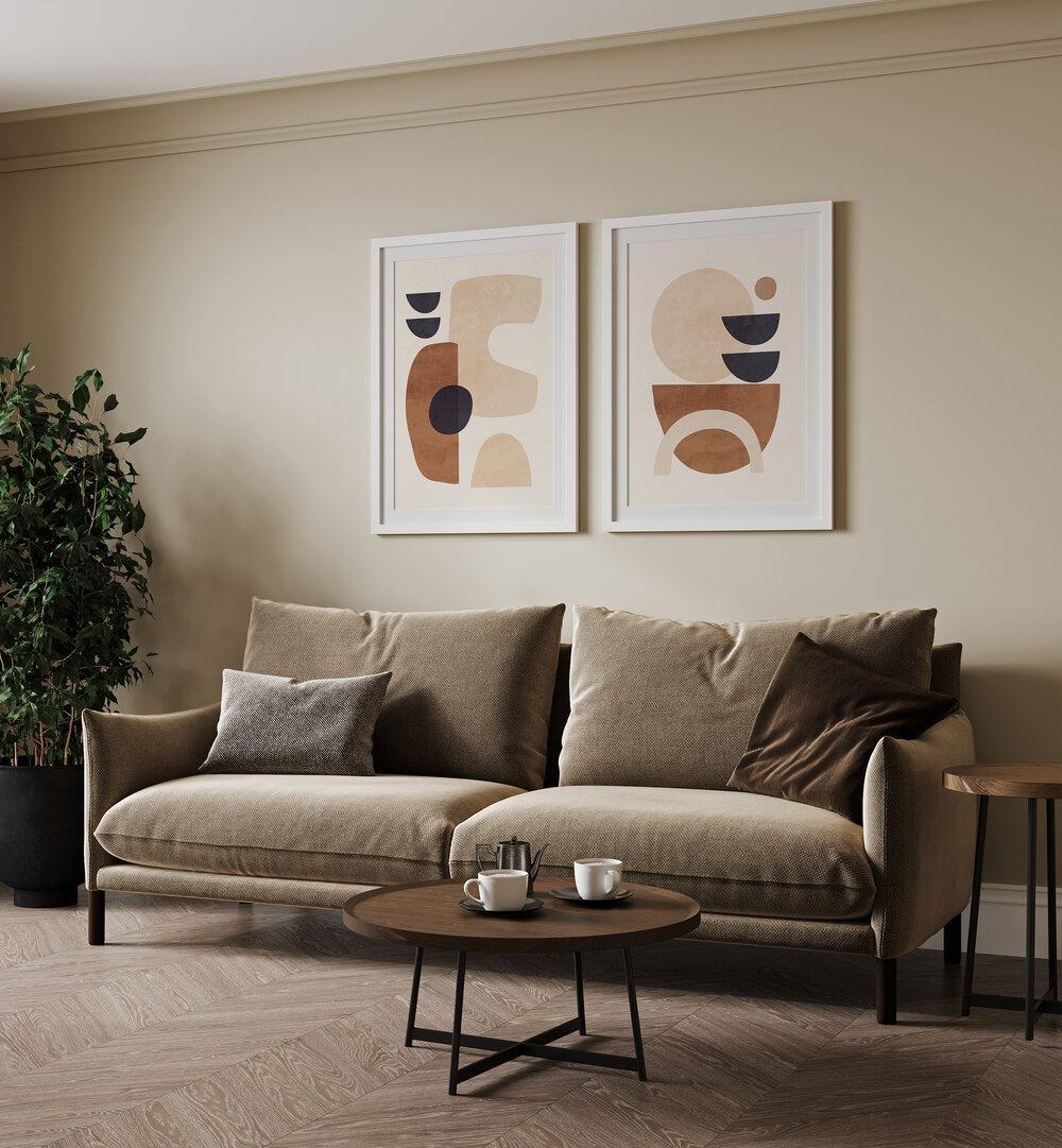 Baked Harmony Set, Set of 2 Paintings adds rustic charm to your kitchen with soft pastel hues and modern design.