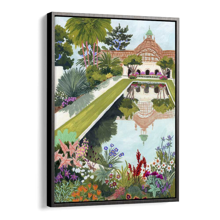 Balboa Park By Sarah Gesek Coastal Wall Art Prints in Black Floater Frame