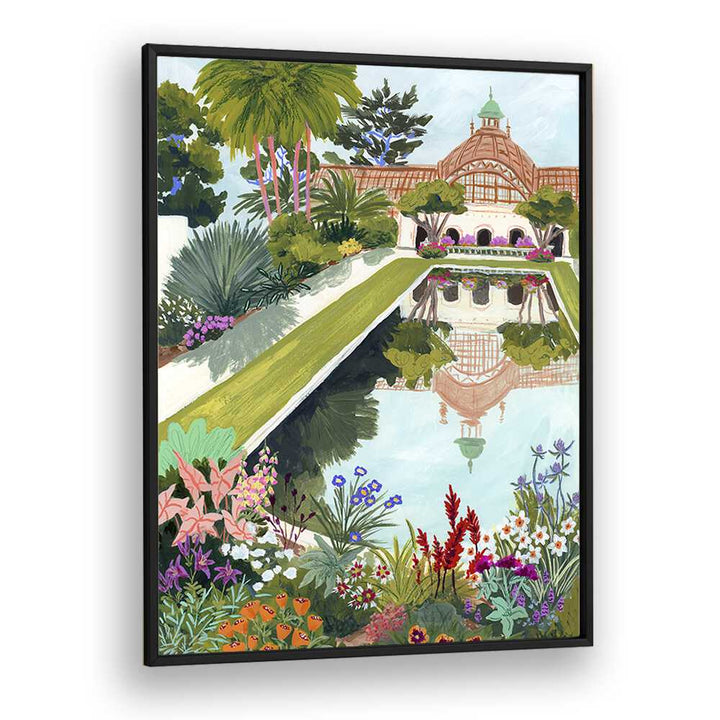 Balboa Park By Sarah Gesek Coastal Wall Art Prints in Black Plain Frame