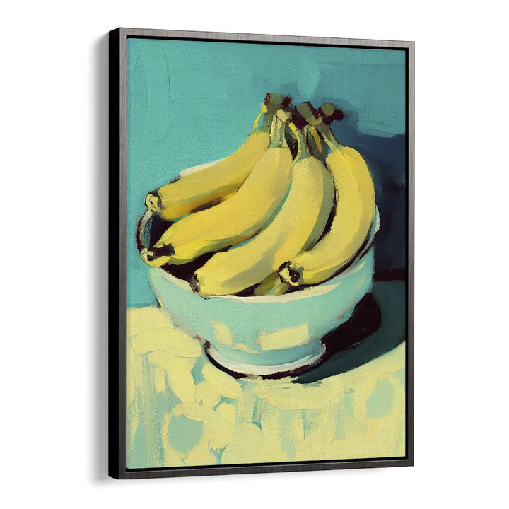 Bananas by Treechild Kitchen Art Prints in Black Floater Frame