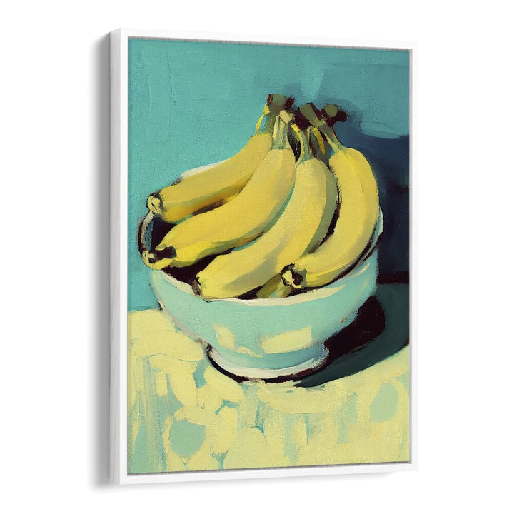 Bananas by Treechild Kitchen Art Prints in White Floater Frame