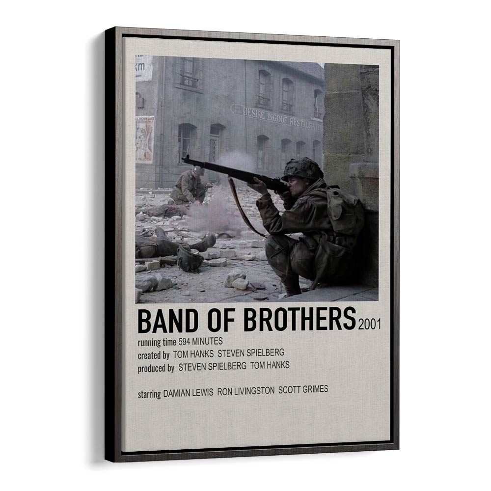 Band Of Brothers 2001 Movie Posters in Black Floater Frame