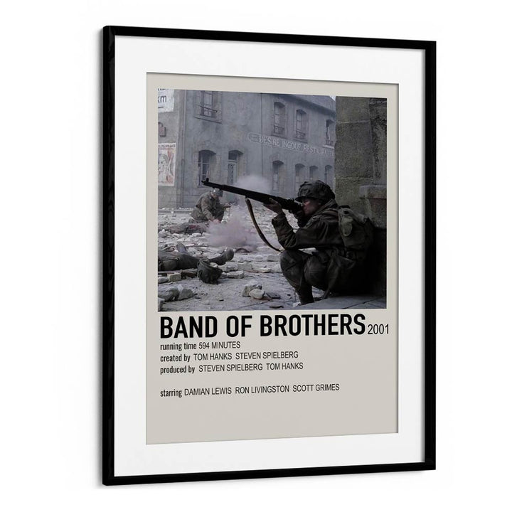 Band Of Brothers 2001 Movie Posters in Black Frame With Mount