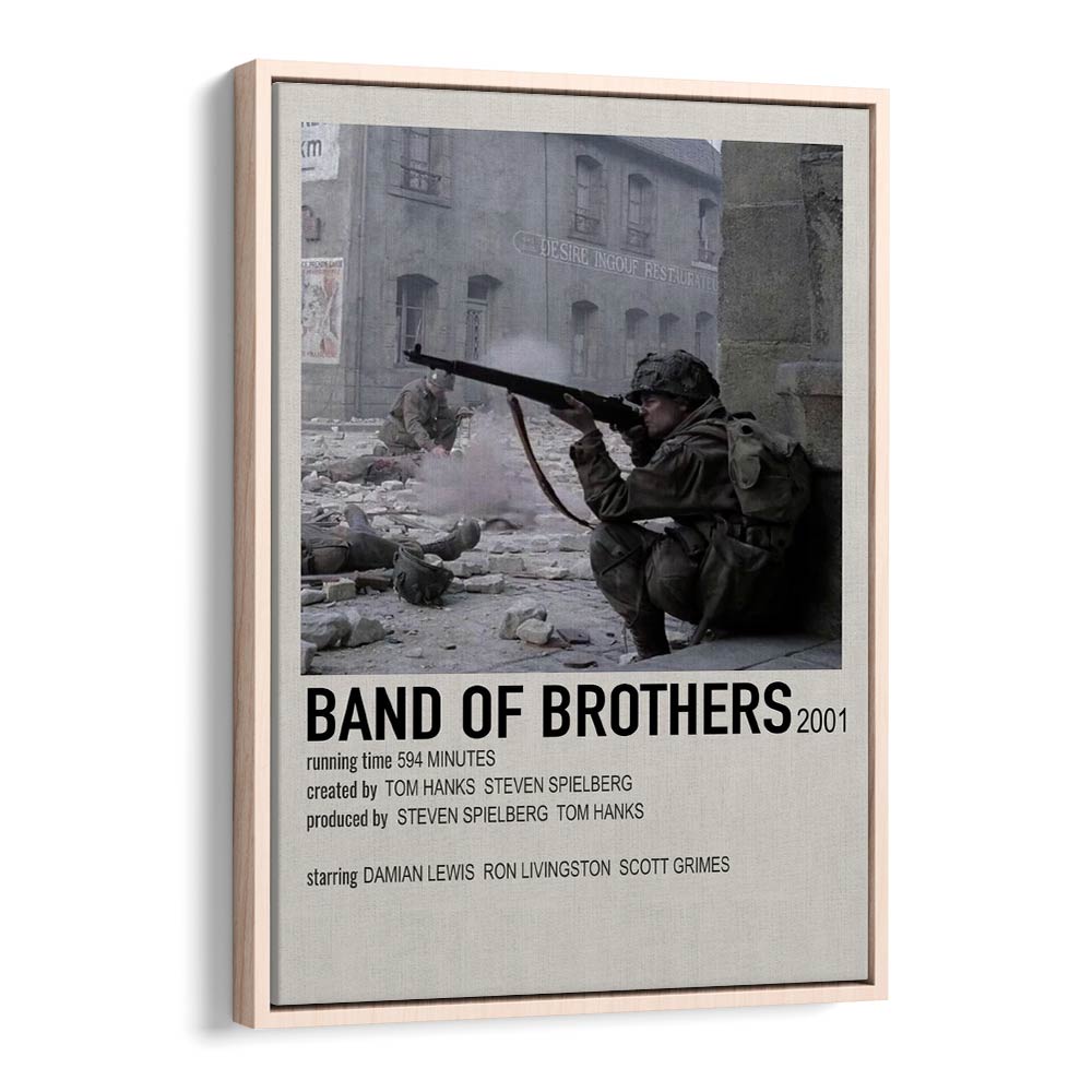 Band Of Brothers 2001 Movie Posters in Oak Wood Floater Frame