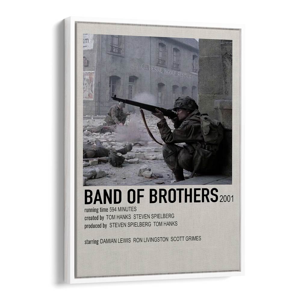 Band Of Brothers 2001 Movie Posters in White Floater Frame