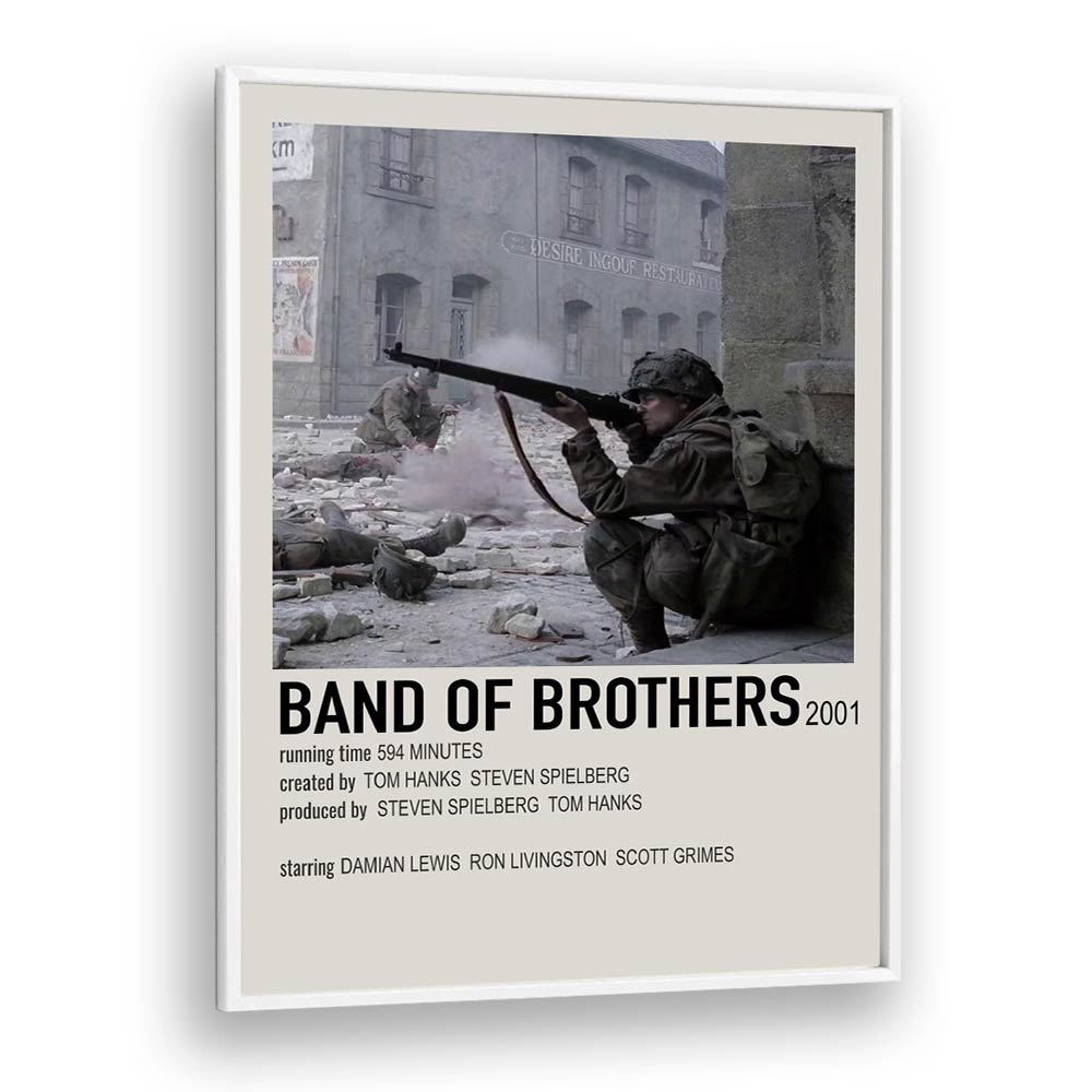 Band Of Brothers 2001 Movie Posters in White Plain Frame