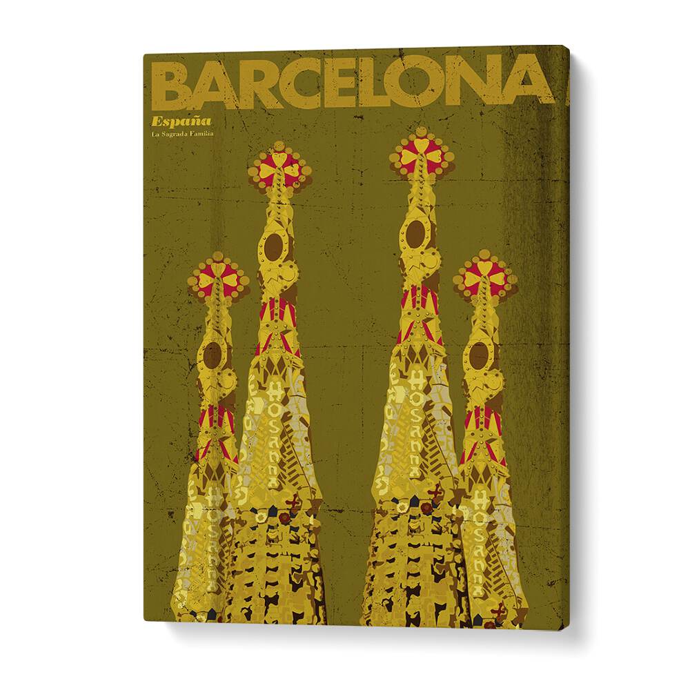 Barcelona-espana  Travel Posters in Gallery Wrap