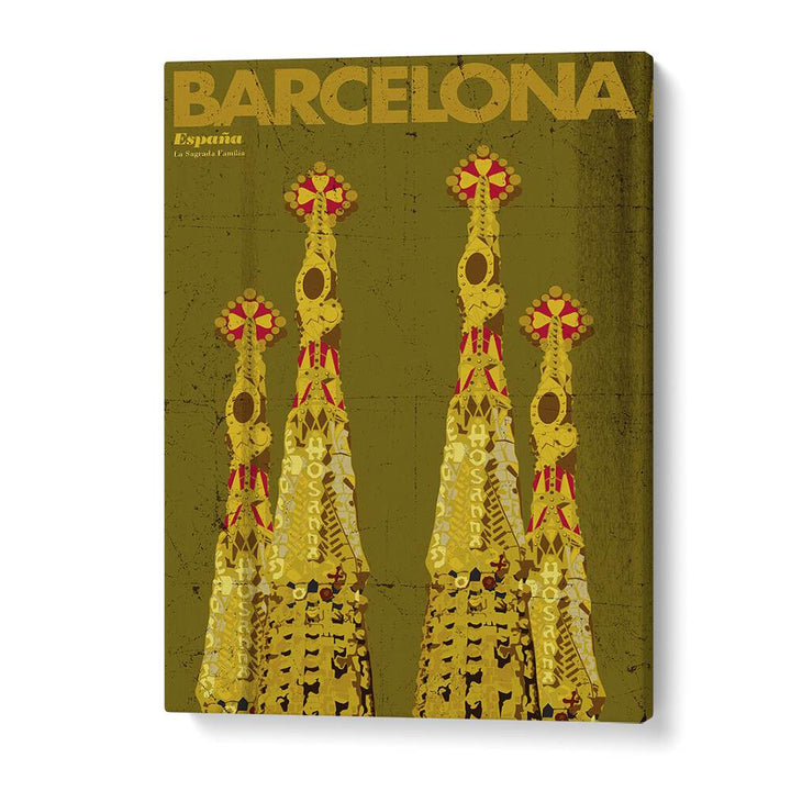 Barcelona-espana  Travel Posters in Gallery Wrap