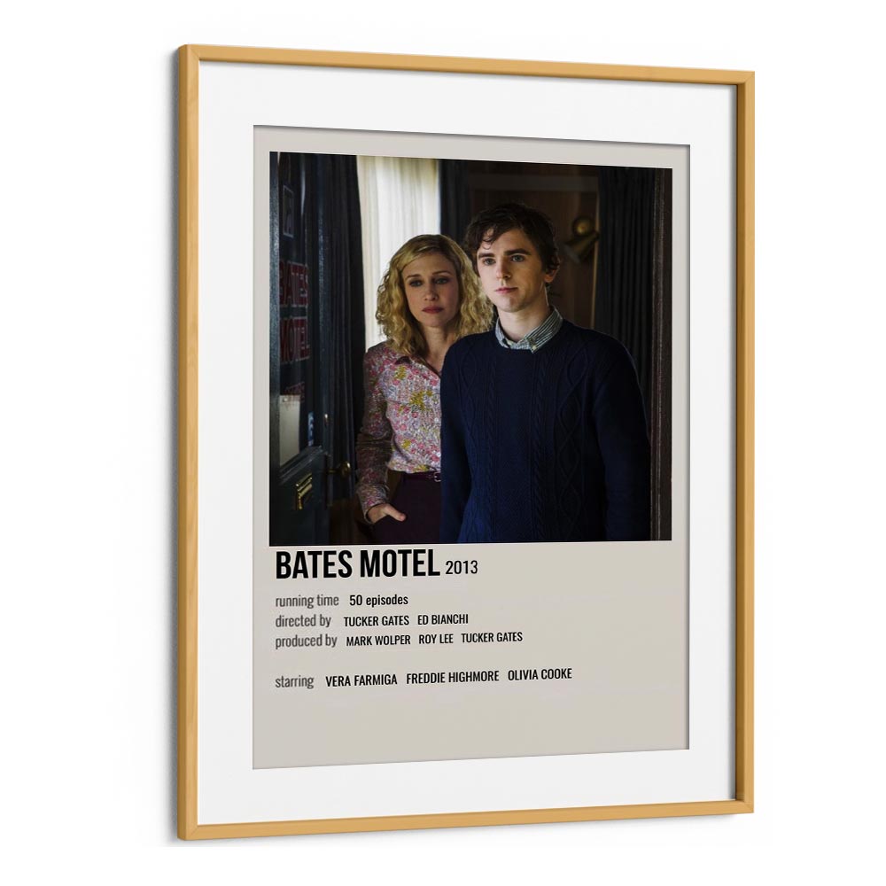 Bates Motel  2013 Movie Posters in Oak Wood Frame With Mount