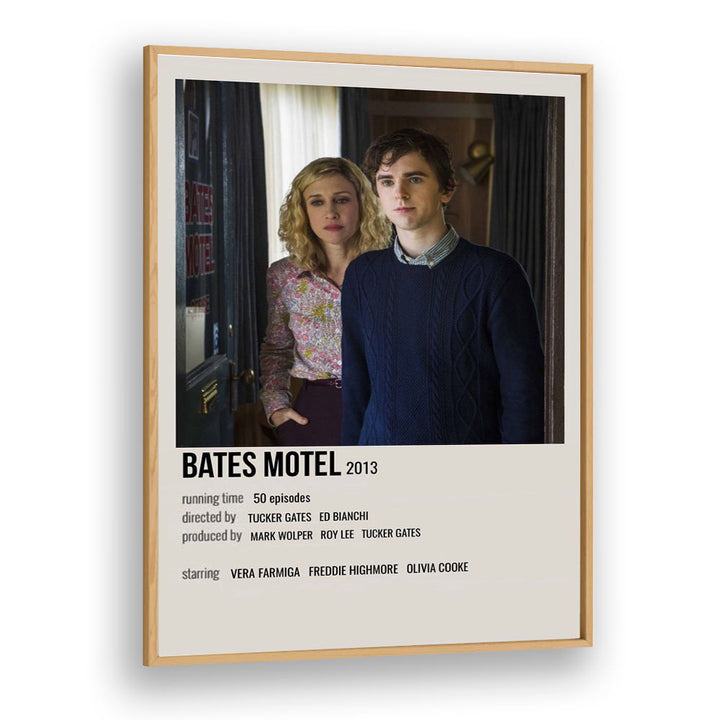 Bates Motel 2013 Movie Posters in Oak Wood Plain Frame