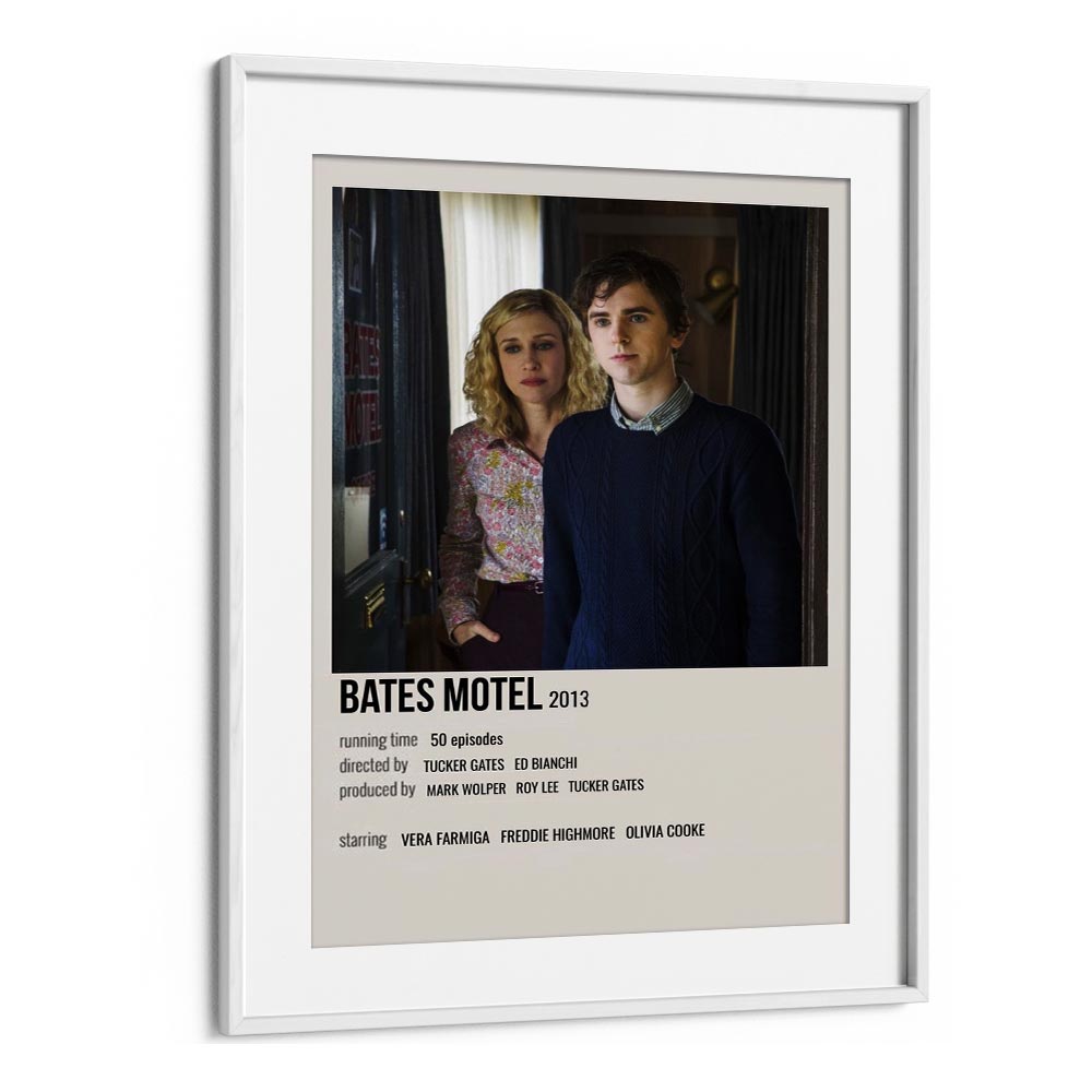 Bates Motel 2013 Movie Posters in White Frame With Mount