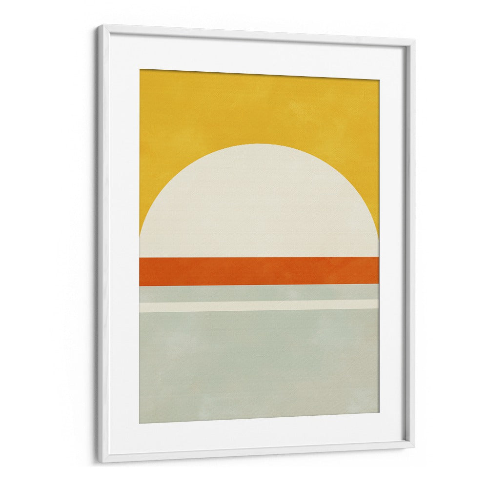 Bauhaus III By Ana Rut Bre Landscape Art Prints in White Frame With Mount