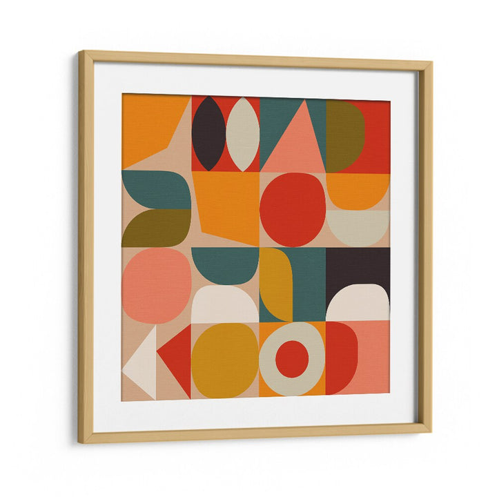 Bauhaus Modern Bold I By Ana Rut Bre Abstract Art Abstract Paintings in Oak Wood Frame With Mount