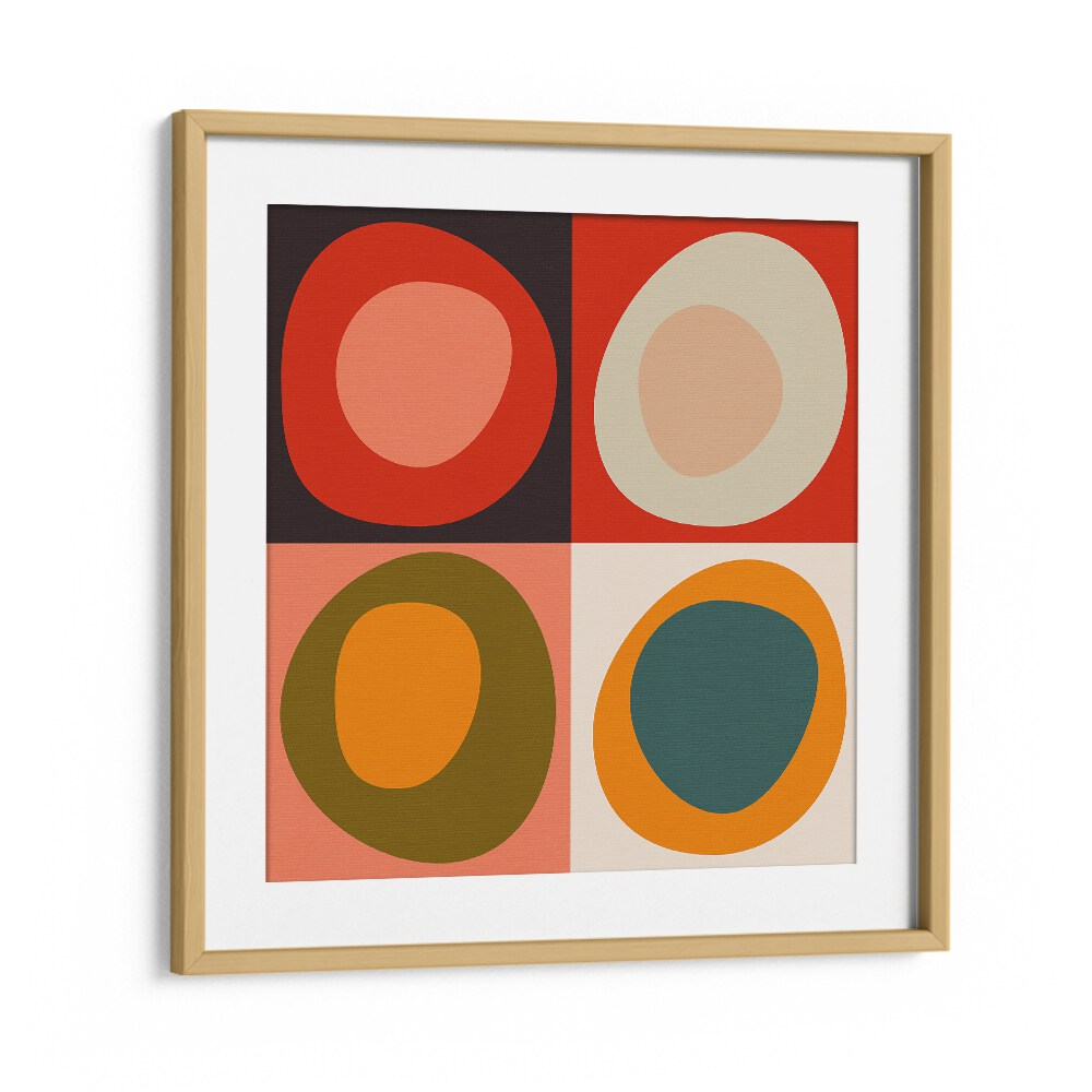 Bauhaus Modern Bold II By Ana Rut Bre Abstract Art Abstract Paintings in Oak Wood Frame With Mount