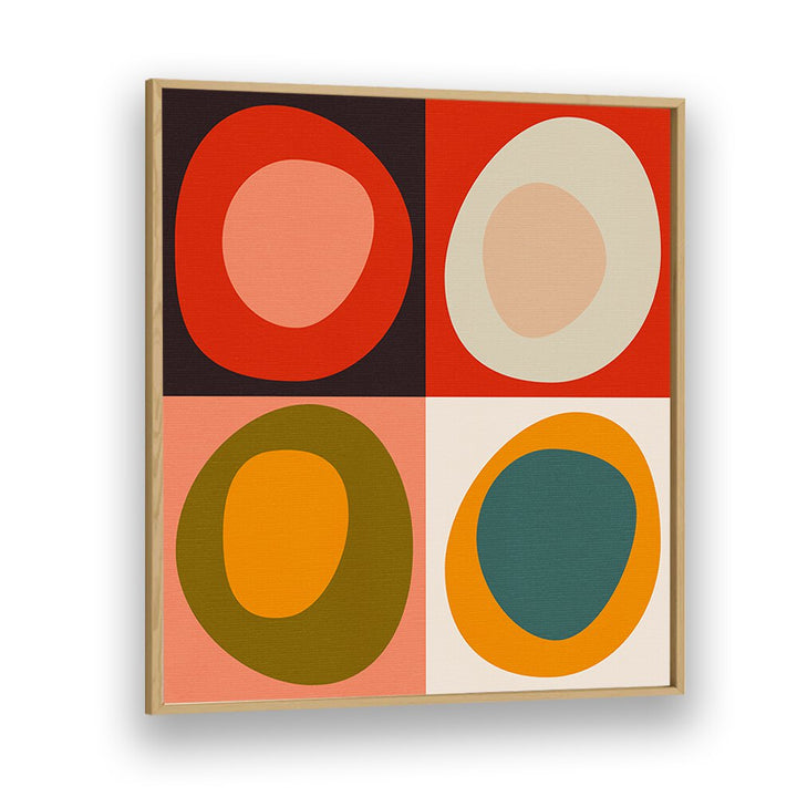 Bauhaus Modern Bold II By Ana Rut Bre Abstract Art Abstract Paintings in Oak Wood Plain Frame