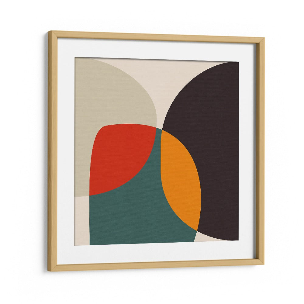 Bauhaus Modern Bold III By Ana Rut Bre Abstract Art Abstract Paintings in Oak Wood Frame With Mount