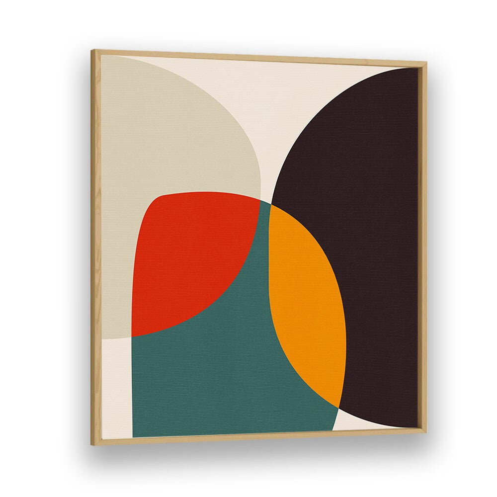 Bauhaus Modern Bold III By Ana Rut Bre Abstract Art Abstract Paintings in Oak Wood Plain Frame