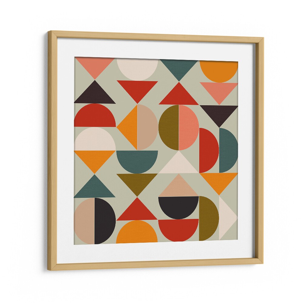 Bauhaus Modern By Ana Rut Bre Abstract Art Abstract Paintings in Oak Wood Frame With Mount