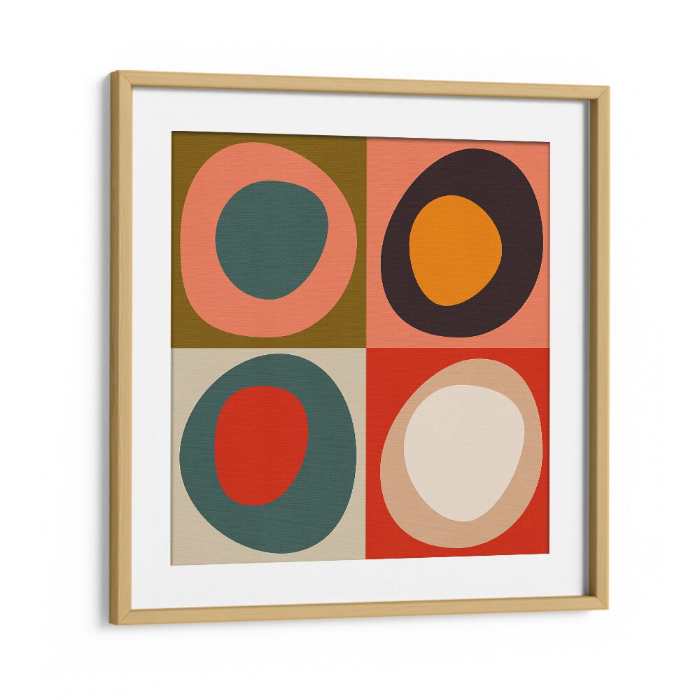 Bauhaus New III By Ana Rut Bre Abstract Art Abstract Paintings in Oak Wood Frame With Mount