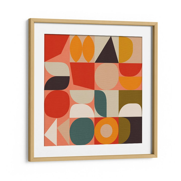 Bauhaus New IV By Ana Rut Bre Abstract Art Abstract Paintings in Oak Wood Frame With Mount