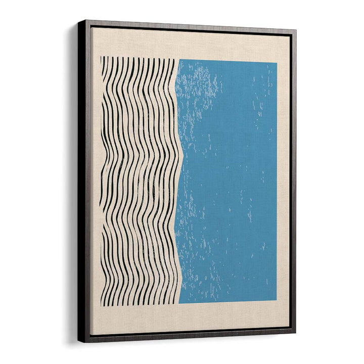 color line series III by jay stanley boho wall art paintings boho art prints in Black Floater Frame