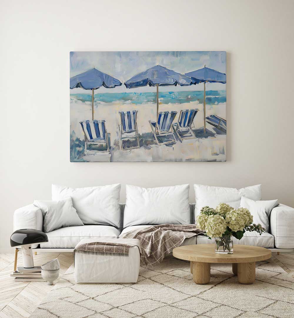 BEACH CHAIRS , BEACH PAINTINGS