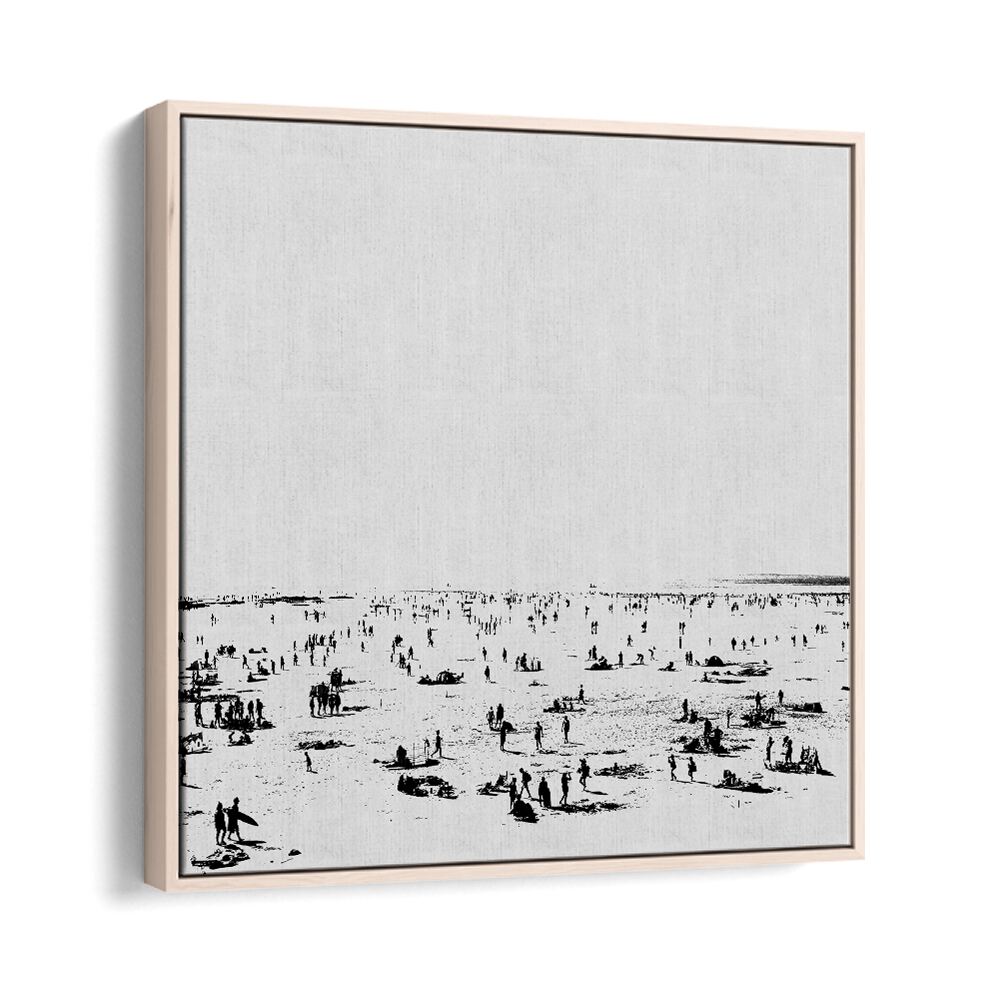 Elegant BEACH II, ABSTRACT PAINTINGS by Dan Hobday, showcasing modern artistry in a stylish oak floater frame.