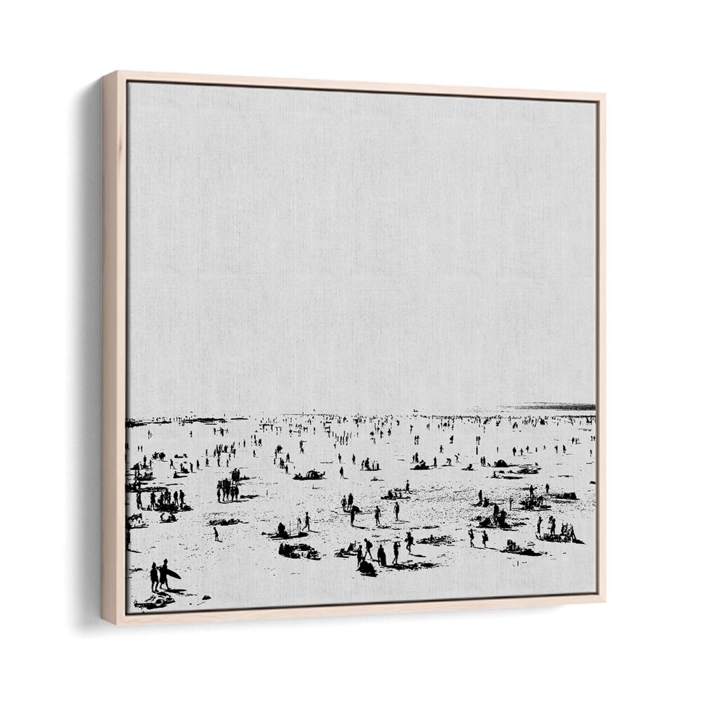 Beach II By Dan Hobay Abstract Art Abstract Paintings in Oak Wood Floater Frame