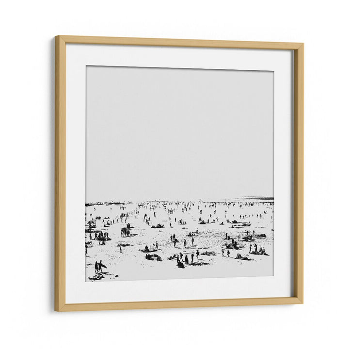 Beach II By Dan Hobay Abstract Art Abstract Paintings in Oak Wood Frame With Mount