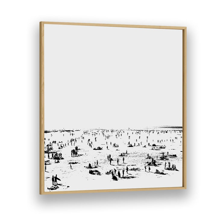 Beach II By Dan Hobay Abstract Art Abstract Paintings in Oak Wood Plain Frame