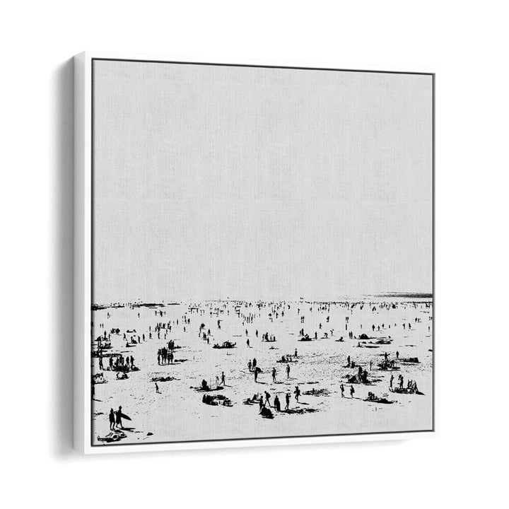 Beach II By Dan Hobay Abstract Art Abstract Paintings in White Floater Frame