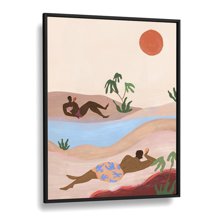 Beach Please By Arty Guava Wall Art Prints in Black Plain Frame