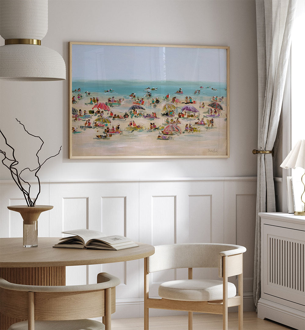 Enchanting IMPRESSIONIST BEACH SCENE , BEACH PAINTINGS, perfect for coastal decor and serene living spaces.