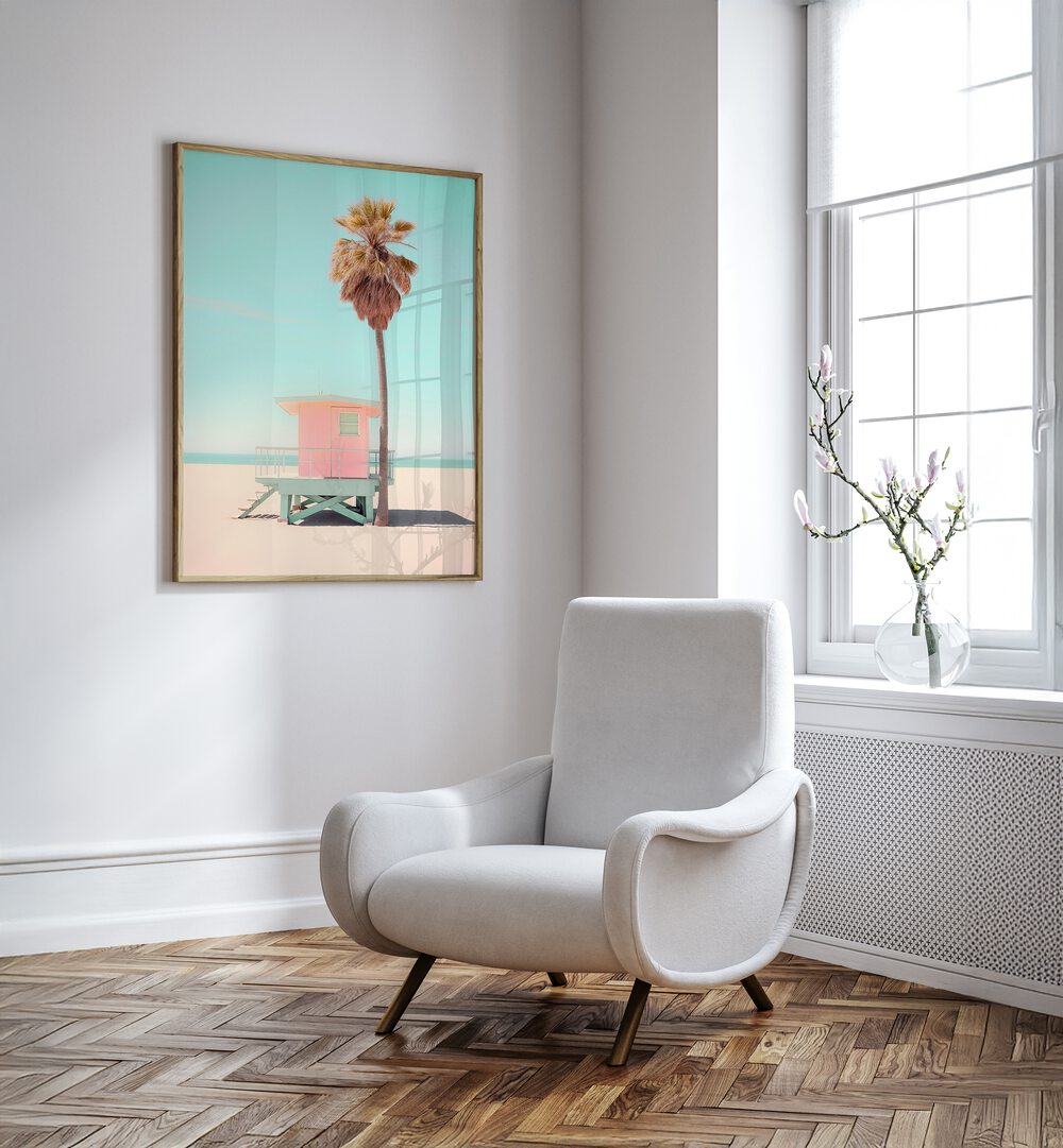 Stylish BEACHSIDE PINK BLISS, BEACH PAINTINGS by Philippe Hugonnard, adding coastal charm to your home decor.