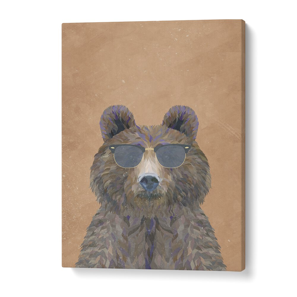 Bear With Sunglasses By Sarah Manovski Kids Room Art in Gallery Wrap