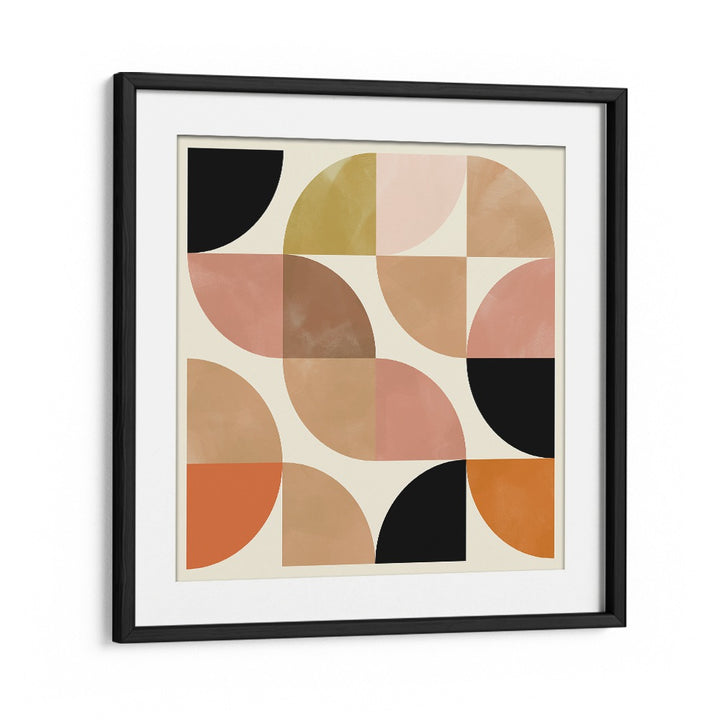 Beige Viertel Circles By Ana Rut Bre Abstract Art Abstract Paintings in Black Frame With Mount