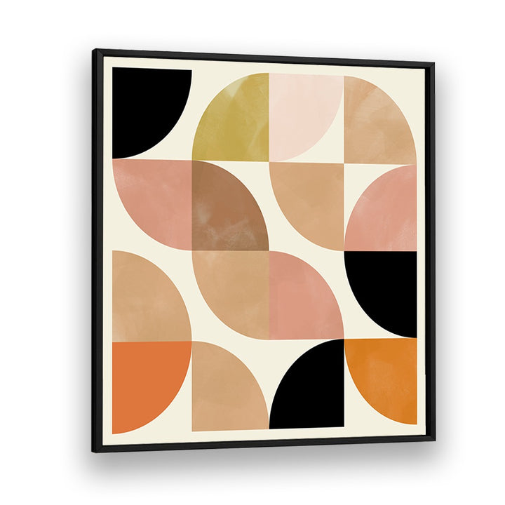 Beige Viertel Circles By Ana Rut Bre Abstract Art Abstract Paintings in Black Plain Frame