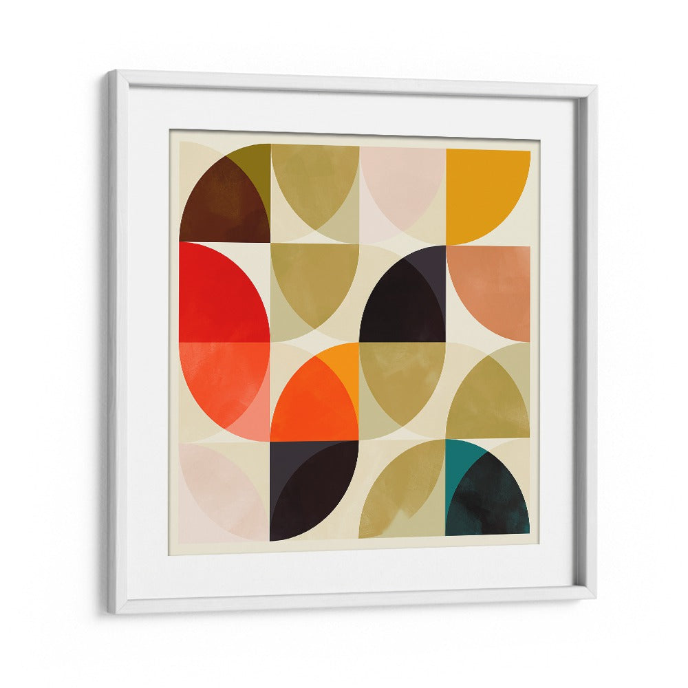 Beige Viertel Circles Ineinander By Ana Rut Bre Pop Art Paintings Pop Art Prints in White Frame With Mount